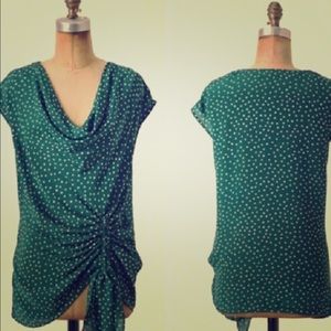 Anthropologie Maeve Silk Cowl Neck Top